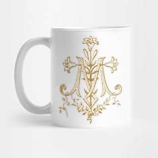 Vintage Virgin Mary Monogram Auspice Maria Mug
